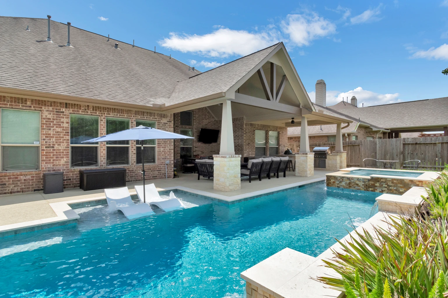 Photo of newly built swimming pool